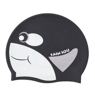 【SAIN SOU 聖手牌】兒童專用印花矽膠泳帽(A35410)