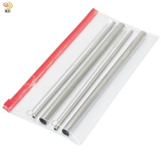【月陽】超值2入3件式加厚食品級304不銹鋼大小吸管組(BS304X2)