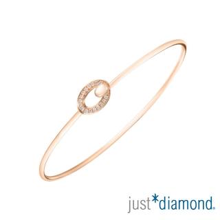 【Just Diamond】女神之吻系列 18K玫瑰金鑽石手環-Muse kiss 繆斯之吻