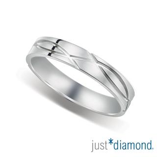 【Just Diamond】深情印記 18K金 男女對戒 男戒(寬版)