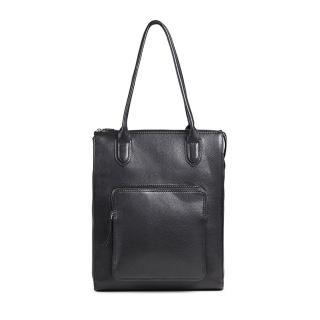 【MARKBERG】Asma 丹麥手工牛皮阿斯瑪個性托特包 肩背包/手提包(極簡黑)