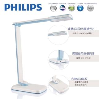【Philips 飛利浦】大視界 SPADE PLUS 晶彥 LED檯燈(71663-藍色)