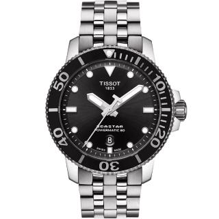 【TISSOT 天梭】TISSOT Seastar 海星300米潛水機械錶T1204071105100(原廠公司貨．瑞士製造)