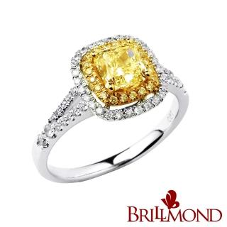 【BRILLMOND JEWELRY】臻藏極致1克拉金黃彩鑽戒(Fancy brownish Yellow/VS2 18K金台)