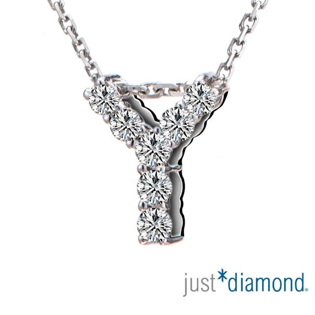 【Just Diamond】Love Words字母系列 18K金鑽石墜子-Y