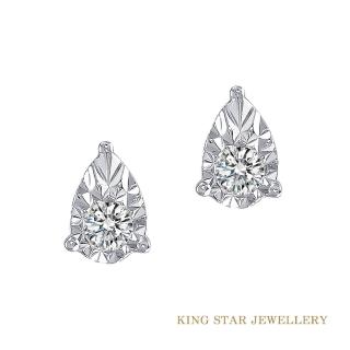 【King Star】樂雅6分鑽石18K金耳環(視覺效果20分)
