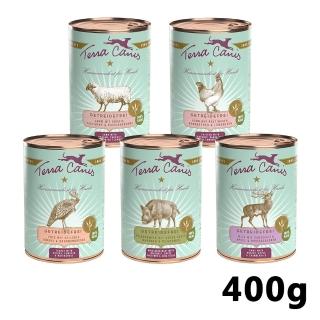 【德國TERRA CANIS醍菈鮮廚】犬用原味封存無穀鮮食餐/主食罐400g*6入-口味任選