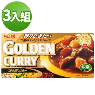 【S&B】金咖哩-中辛3入(198g/入)