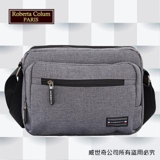 【Roberta Colum】諾貝達 百貨專櫃 男仕多功能防潑水側背包(PX502-2 灰色)