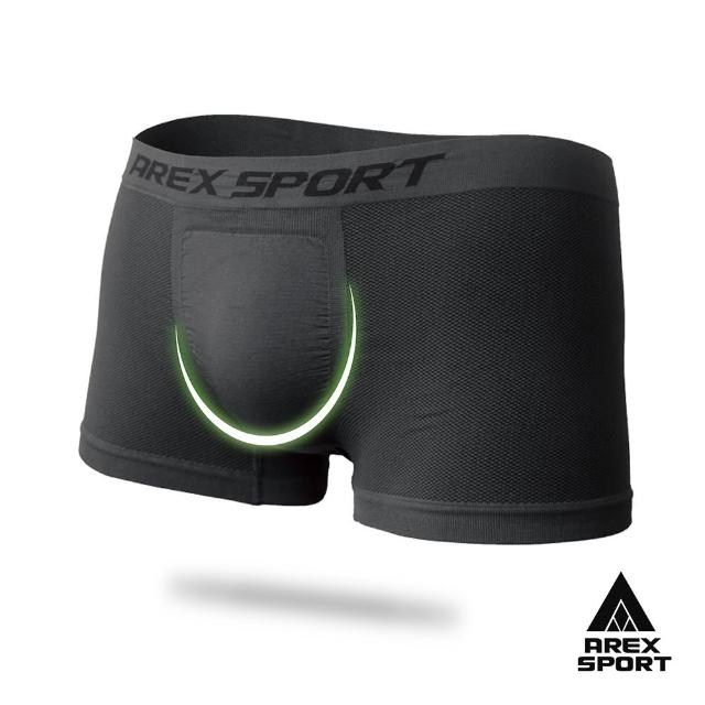 【AREXSPORT】全抗菌中低腰無痕透氣網眼男四角褲-1入組(消臭率高達92% 高彈力臀圍可穿45吋)