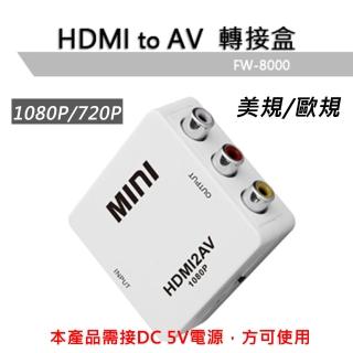 HDMI 轉AV 1080P訊號轉接盒-FW8000