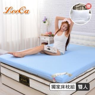 【送壓縮枕x2】LooCa吸濕排汗12cm記憶床墊(雙人5尺-雙12特談)