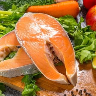 【鮮綠生活】智利頂級鮭魚切片(220g±10%/片 共4片『momo老饕美味標章』 認證)