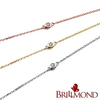 【BRILLMOND JEWELRY】經典優雅18K金鑽石手鍊(雙色選)