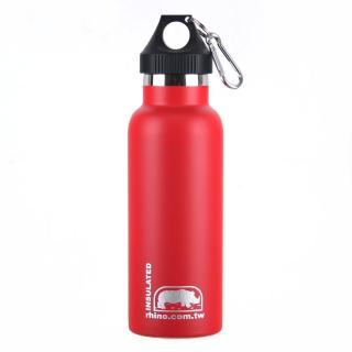 【犀牛RHINO】Vacuum Bottle雙層不鏽鋼保溫水壺500ml(洋紅)