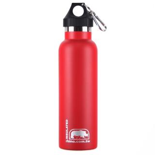 【犀牛RHINO】Vacuum Bottle雙層不鏽鋼保溫水壺600ml(洋紅)