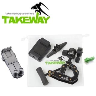 【台灣製造Takeway】T1鉗式腳架+T-TH01平板夾(鉗腳架萬用夾 平板座)