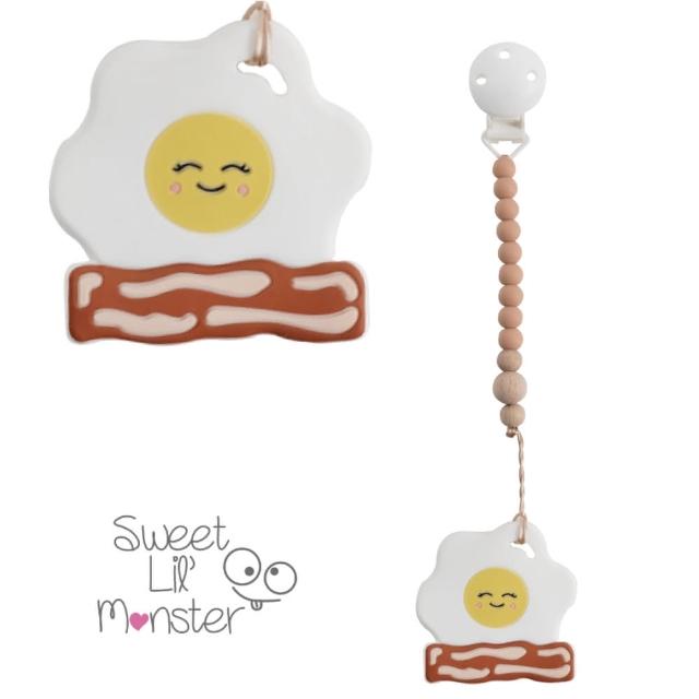 【Sweet Lil Monster】馬卡龍咬咬珠固齒器_奶嘴鍊(100%食用級矽膠)