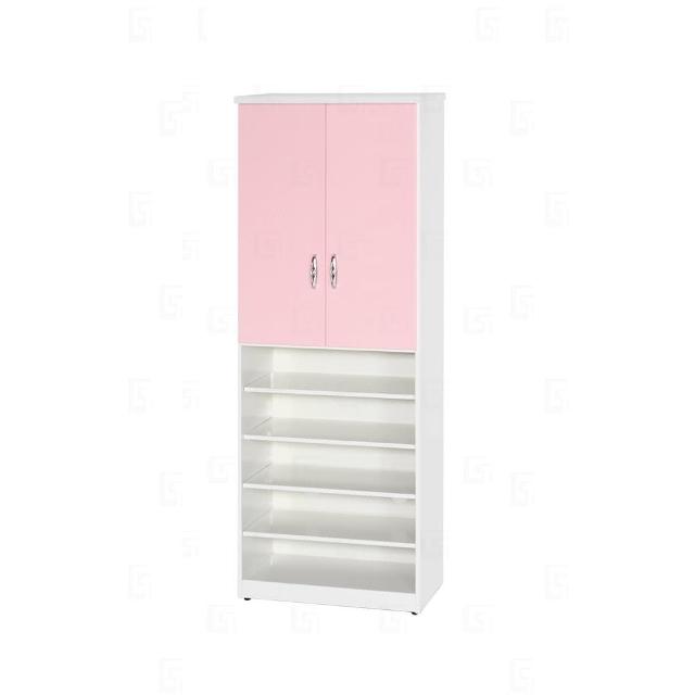 【艾蜜莉的家】2.1尺塑鋼雙門鞋櫃(緩衝油壓門片)