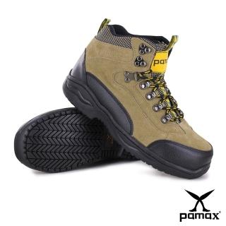 【PAMAX 帕瑪斯】休閒型寬楦氣墊鋼頭鞋、採銀纖維抗菌除臭工作安全鞋(PA00315H米 /男)