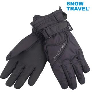【SNOWTRAVEL】英國進口PORELLE防水保暖透氣薄手套AR-52黑色(滑雪/騎車/戶外/雨天)