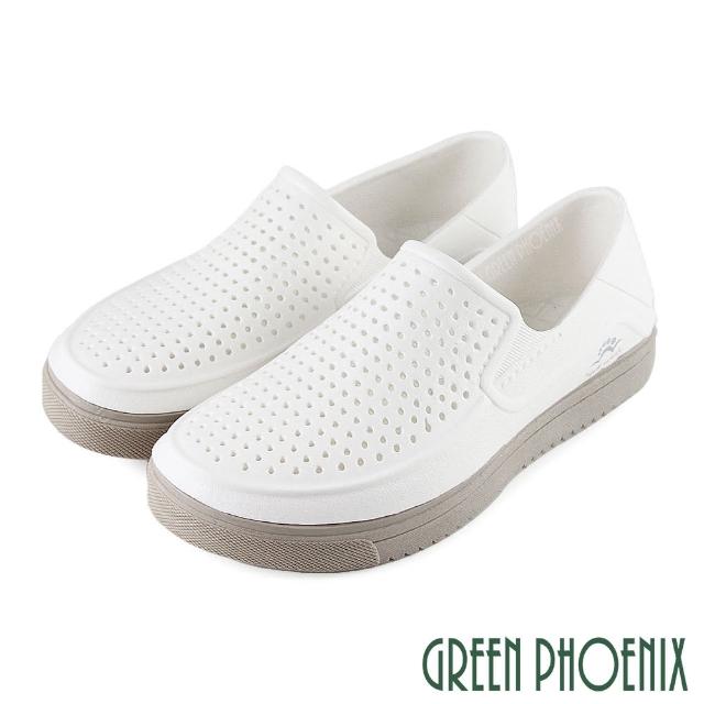 【GREEN PHOENIX 波兒德】男鞋 洞洞鞋 雨鞋 防水 水鞋 休閒鞋 便鞋 輕量(藍色、白色、黑色/39-44)