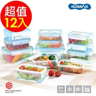 【韓國 KOMAX】BIOKIPS 耐熱方形保鮮盒12件組(670mlX4、900mlX6、2000mlX2)