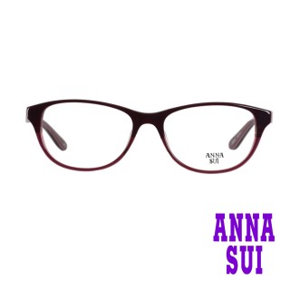【ANNA SUI 安娜蘇】狂野豹紋魅力造型光學眼鏡-木紋紅(AS608-209)