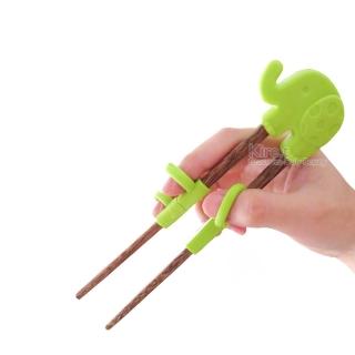 【kiret】兒童專用學習筷-寶寶餐具筷子 兒童早教訓練筷 實木立體卡通造型-附贈收納盒(練習 學習筷)
