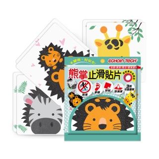【Echain Tech】熊掌動物金鋼砂浴室防滑止滑貼片-3包18片