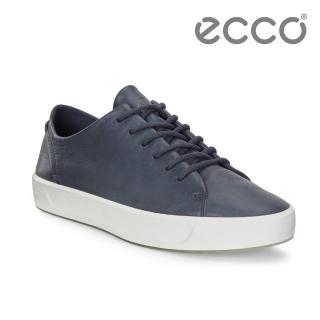 【ecco】SOFT 8 W 簡約柔軟皮革休閒鞋 女(深藍 45084301038)