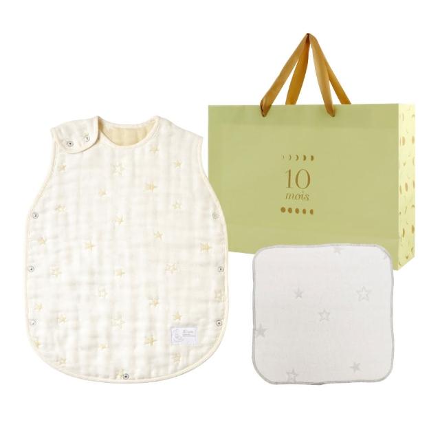 【Hoppetta】獨家禮袋組-六層紗蘑菇防踢背心防踢被-多款花色任選 0-3歲嬰童版+手帕(冬暖夏涼四季款)