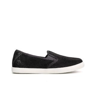 【Timberland】女款黑色正絨面皮革便鞋(A1VK2001)