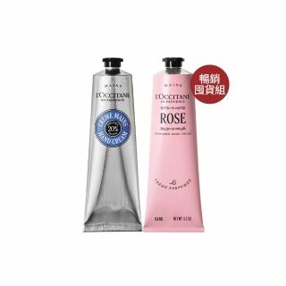 【L’Occitane 歐舒丹】官方直營 乳油木玫瑰手霜組(乳油木護手霜150ml+玫瑰護手霜150ml)