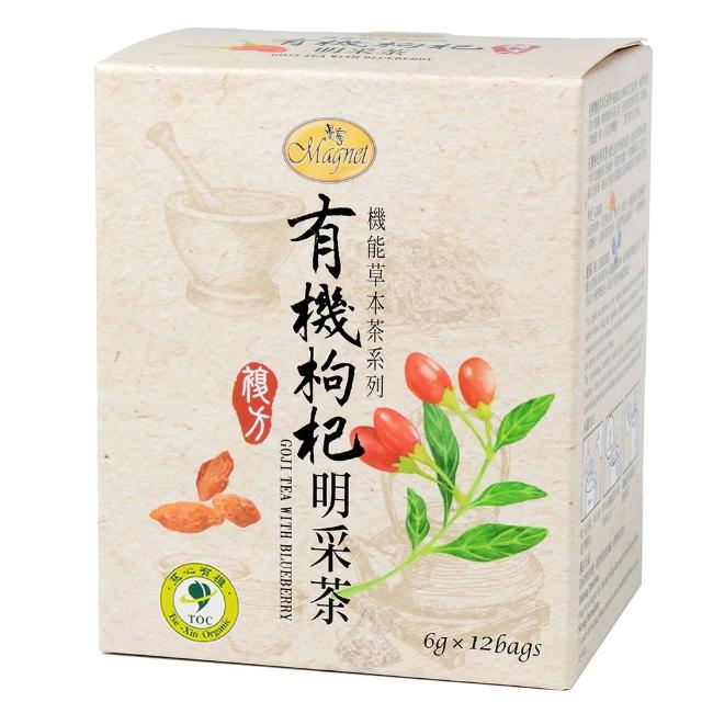【曼寧】有機機能草本茶包x1盒(有機枸杞明采茶6gx12入)