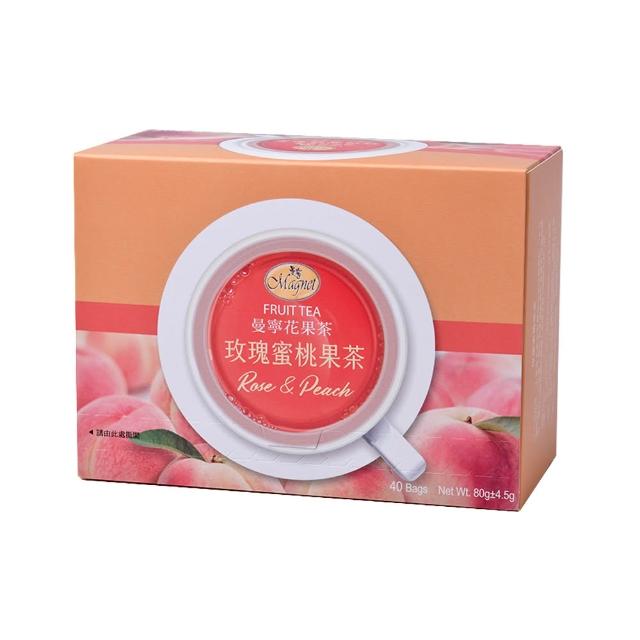 【曼寧】花草茶包量販盒1.5g-2gx40入x1盒(玫瑰蜜桃果茶/康福茶/洋甘菊茶/薰衣草茶/輕盈玫瑰茶)