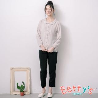 【betty’s 貝蒂思】簡約率性素面長褲(黑色)