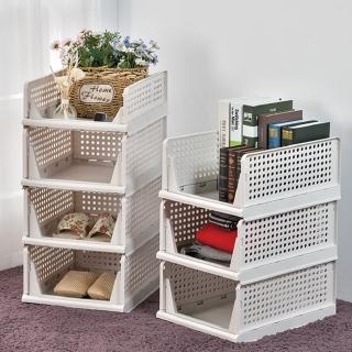 【H&R 安室家】日系可疊式抽取收納箱(6大1小)