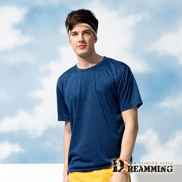 【Dreamming】活力多色機能速乾彈力運動圓領短T  吸濕排汗(共七色)