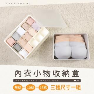 【IDEA】3入組-清新生活磨砂內衣小物防塵收納密封盒(2色任選)