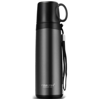 【PUSH!】不鏽鋼帶提把水杯蓋保溫杯茶杯車載保溫杯(520ml E126)