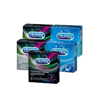 【Durex 杜蕾斯】杜蕾斯飆風碼衛生套3入*2盒+雙悅愛潮3入+激情裝3入+活力裝3入