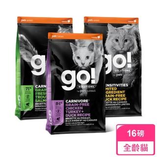 【Go!】全方位貓貓天然糧 16磅 皮毛保健/高肉量/低致敏系列(貓糧 四種肉 鱒魚 鱈魚 貓飼料 挑嘴 全年齡)