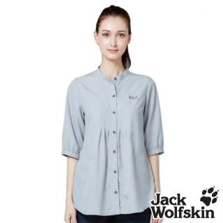 【Jack wolfskin 飛狼】女 短袖長版排汗襯衫 長版(灰色)