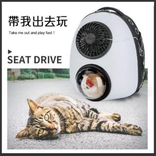 【iCat 寵喵樂】太空艙散熱風扇外出寵物雙肩背包