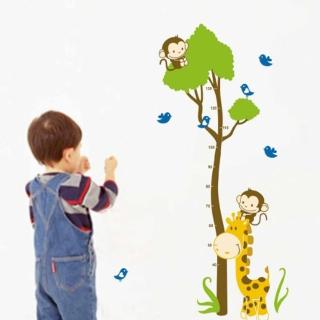 【JB Design】時尚壁貼(猴子爬樹身高貼)