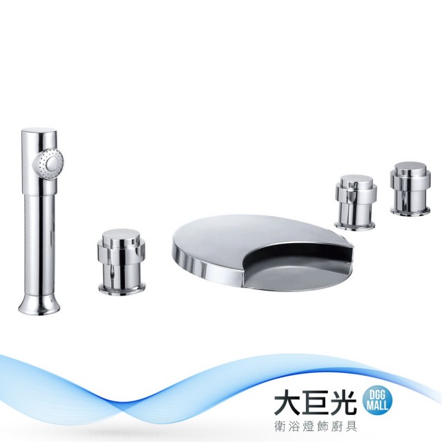 大巨光【大巨光】不鏽鋼浴用檯面雙槍水龍頭_5件式(SB-2105)