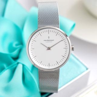 【Nordgreen】ND手錶 無限 Infinity 32mm 月光銀殼×白面 月光銀米蘭錶帶(IN32SIMESIXX)