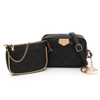 【PLAYBOY】雙層式斜背包 N-Natty蛻變系列(咖色)