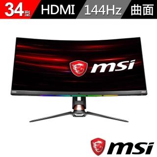 【MSI 微星】Optix MPG341CQR 34型 144Hz電競曲面螢幕